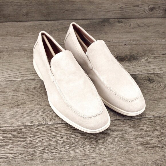 * NIB * $120 Steve Madden LINUX Loafers 12 M Beige Suede Bloomingdales main image 14